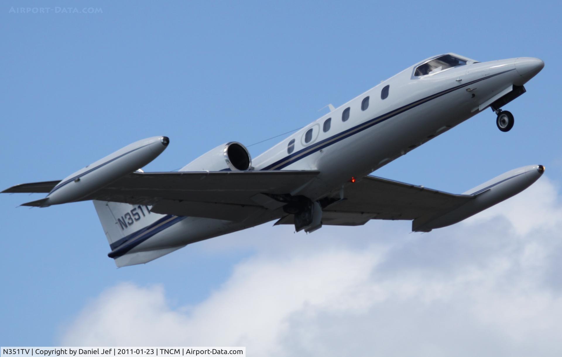 N351TV, 1981 Gates Learjet 35A C/N 368, N351TV departing TNCM