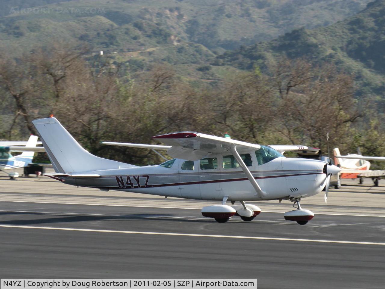 N4YZ, 1977 Cessna U206G Stationair C/N U20603702, 1977 Cessna U206G STATIONAIR 6, Continental IO-520-F 300/285 Hp, Multiple certification, landing roll Rwy 22