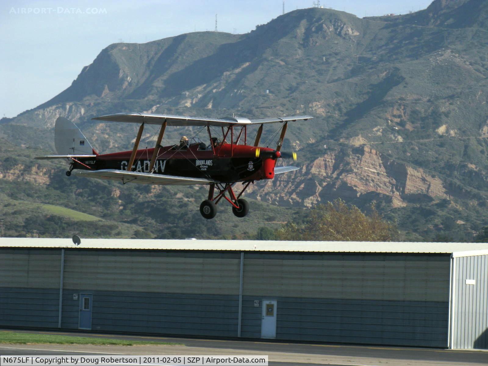 N675LF, 1944 De Havilland DH-82A Tiger Moth II C/N 86572, 1944 DeHavilland DH82A TIGER MOTh, DeHavilland Gipsy Major in-line 4 cylinder inverted air-cooled 135 Hp, on final Rwy 22