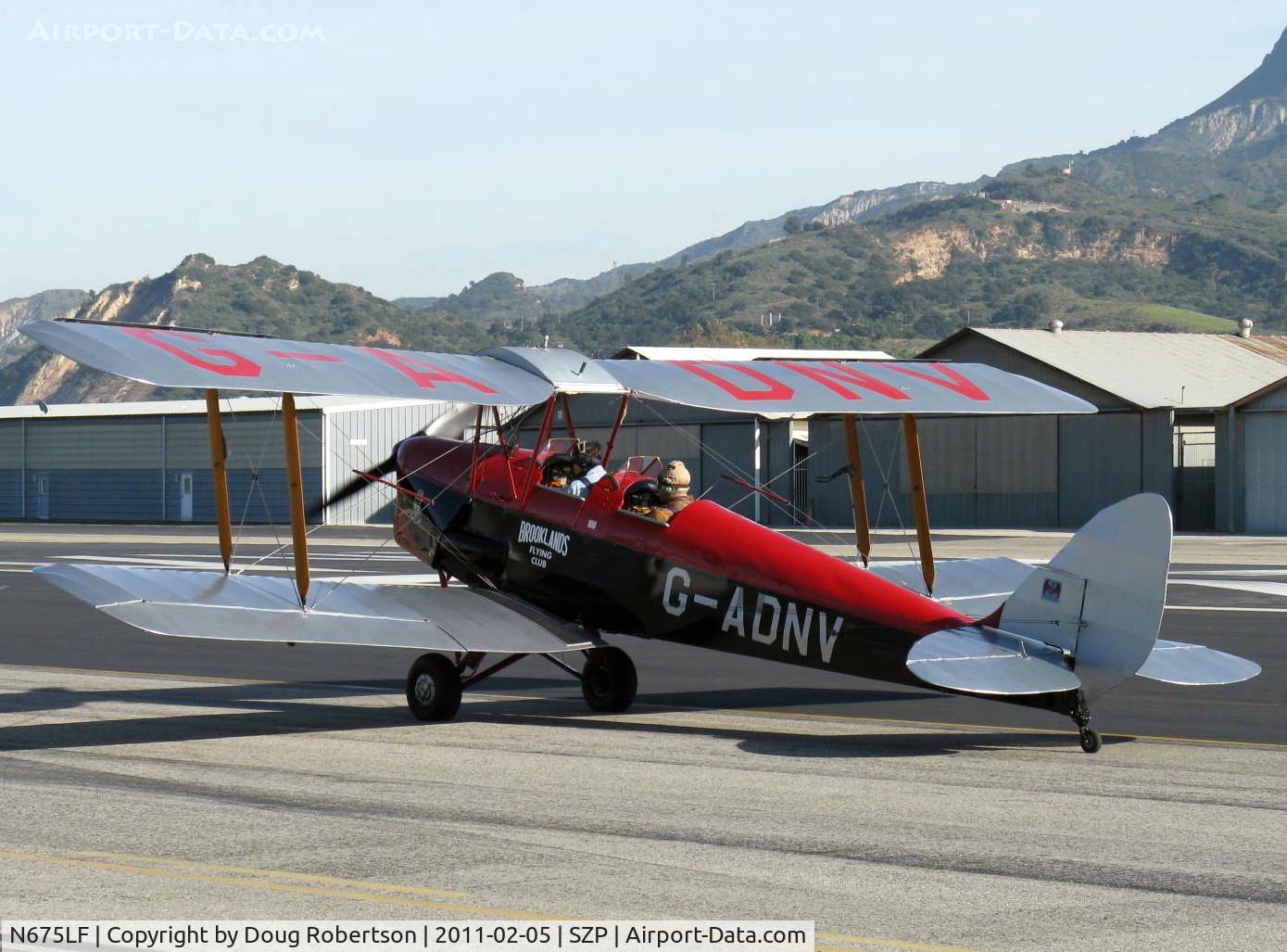 N675LF, 1944 De Havilland DH-82A Tiger Moth II C/N 86572, 1944 DeHavilland DH82A TIGER MOTH, DeHavilland Gipsy Major in-line 4 cylinder inverted air-cooled 135 Hp, S turn taxi back