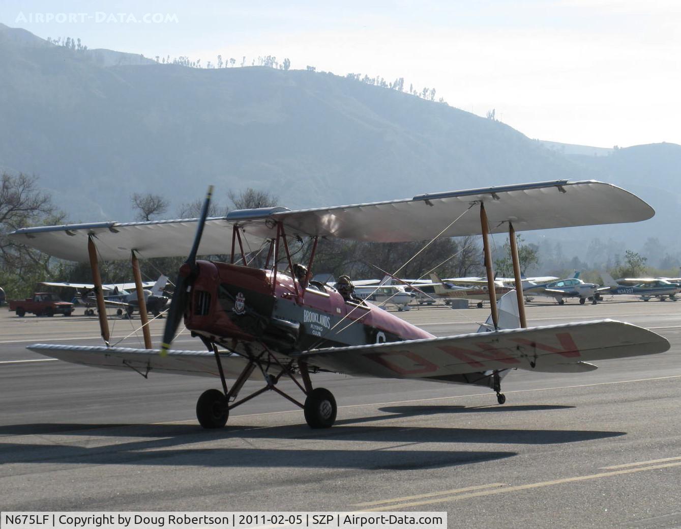 N675LF, 1944 De Havilland DH-82A Tiger Moth II C/N 86572, 1944 DeHavilland DH82A TIGER MOTH, DeHavilland Gipsy Major in-line 4 cylinder inverted air-cooled 135 Hp, S turn taxi back
