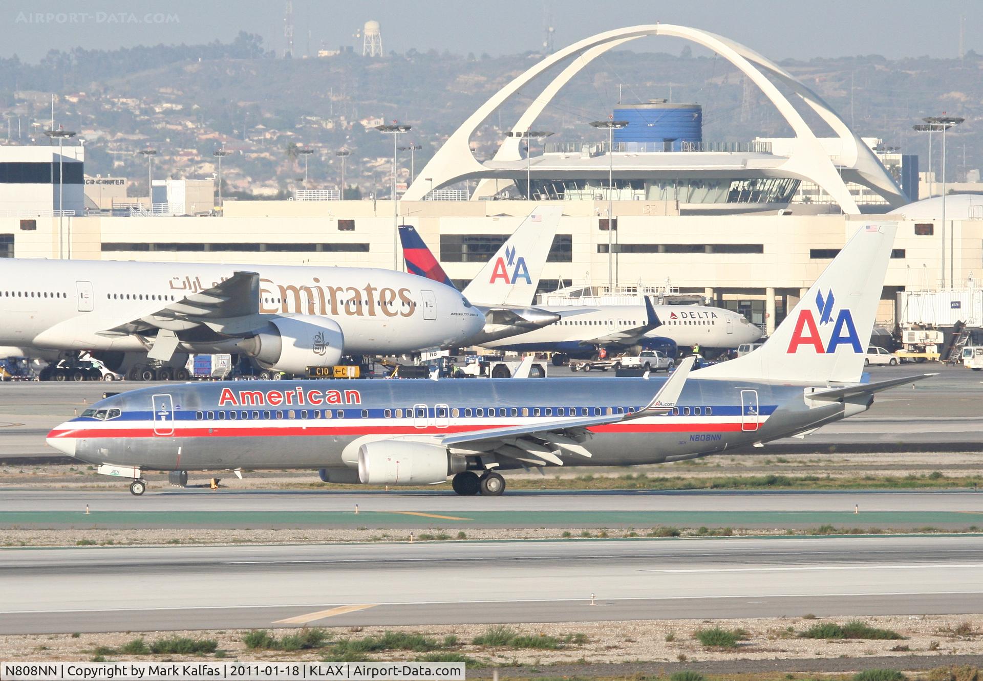 N808NN, 2009 Boeing 737-823 C/N 33206, American Airlines Boeing 737-823, AAL1351 arriving from KORD, off of 25L on TWY H8.