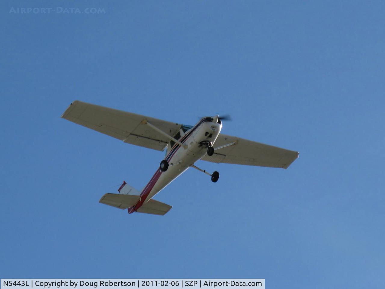 N5443L, 1980 Cessna 152 C/N 15284315, 1980 Cessna 152 II, Lycoming O-235 110 hp, takeoff climb Rwy 22