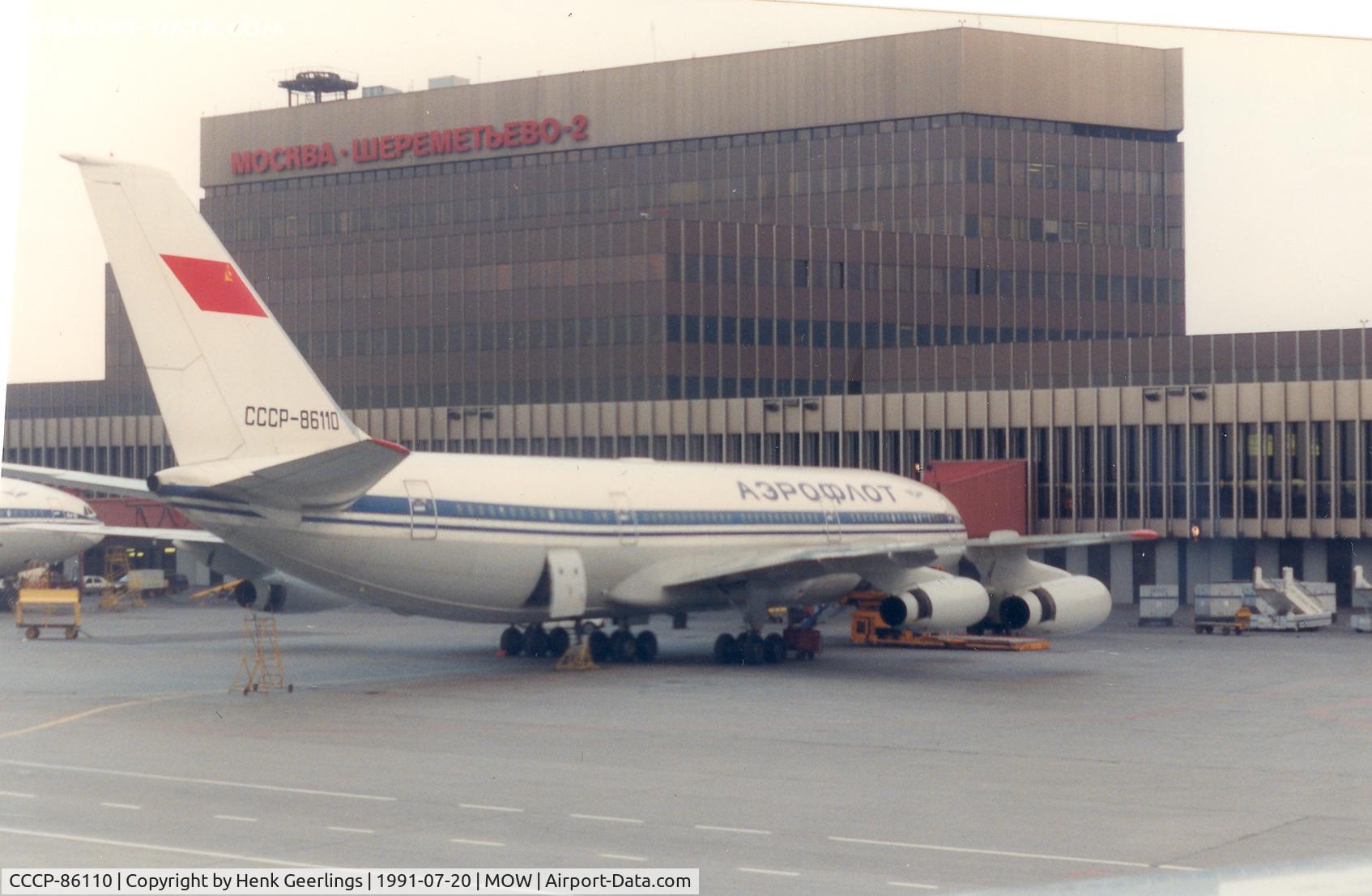 CCCP-86110, 1990 Ilyushin Il-86 C/N 51483208078, Aeroflot