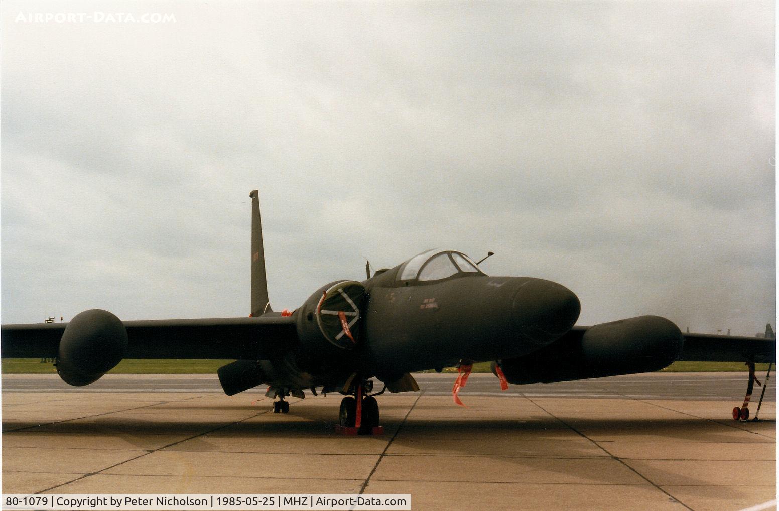 80-1079, 1980 Lockheed U-2S (TR-1A) C/N 079, TR-1A of 17th Reconnaissance Wing at RAF Alconbury on the flight-line at the 1985 RAF Mildenhall Air Fete.
