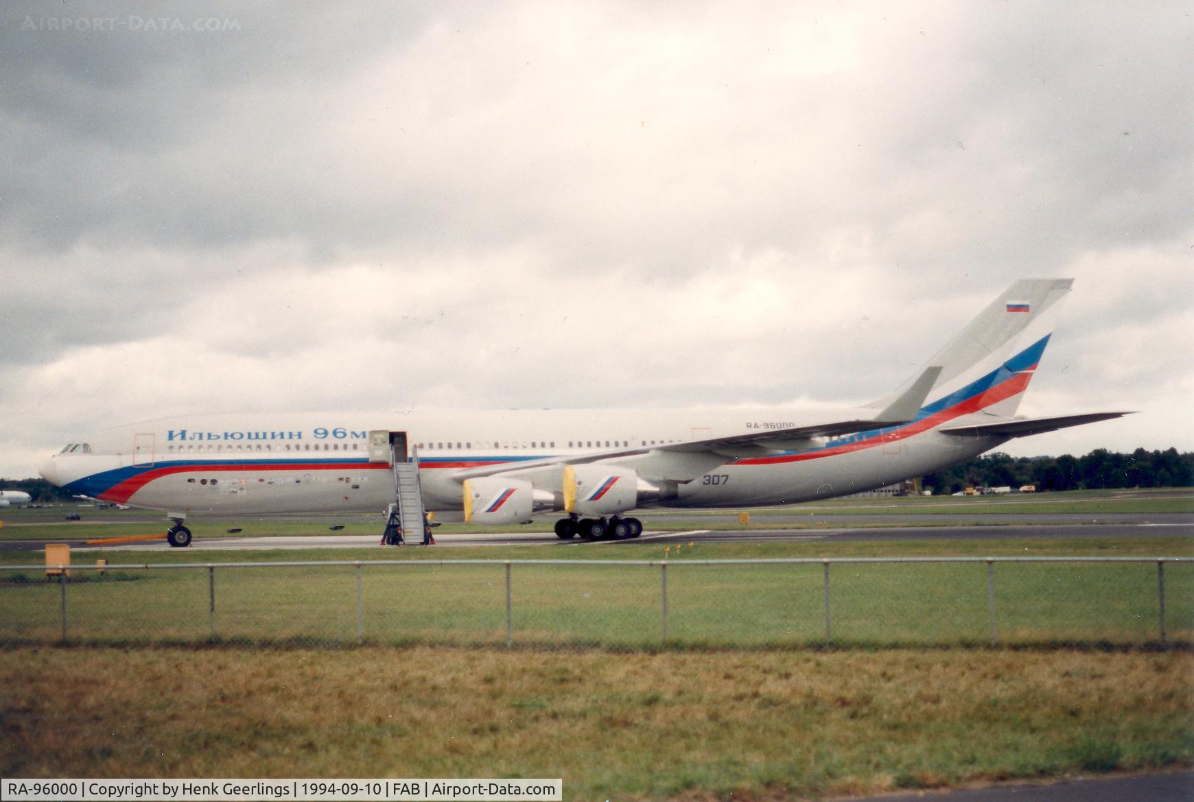 RA-96000, 1988 Ilyushin Il-96M C/N 101, Farnborough Air Show 1994