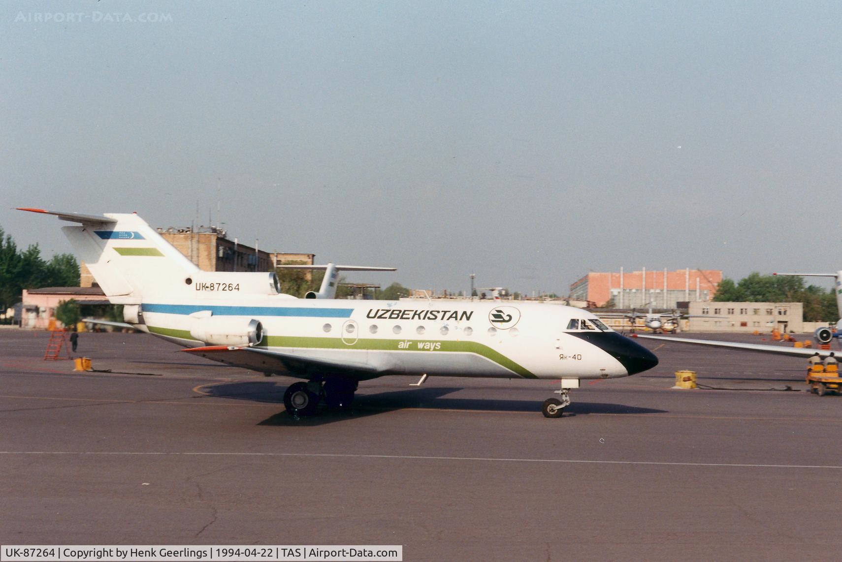 UK-87264, Yakovlev Yak-40 C/N 9312026, Uzbekistan Airlines