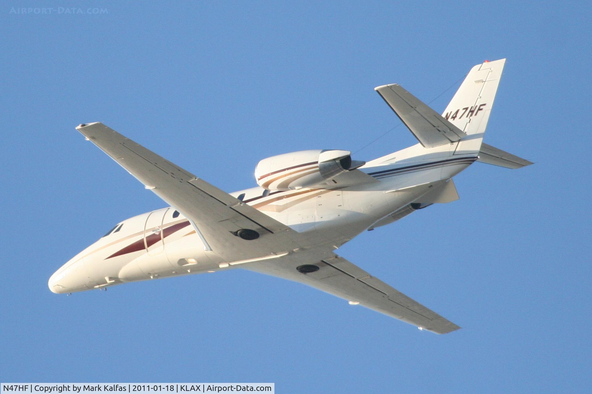 N47HF, 2003 Cessna 560XL C/N 560-5347, HF Express Cessna 560XL, 25L departure KLAX.