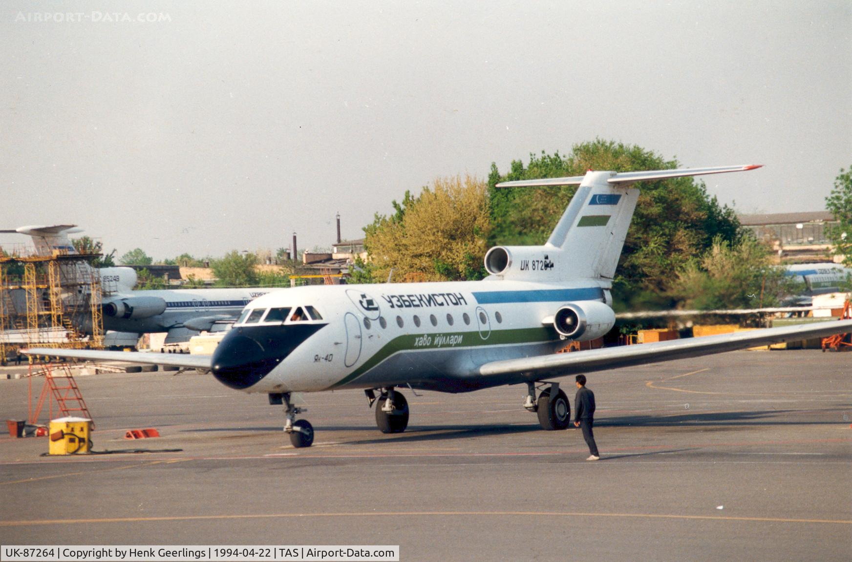 UK-87264, Yakovlev Yak-40 C/N 9312026, Uzbekistan Airlines