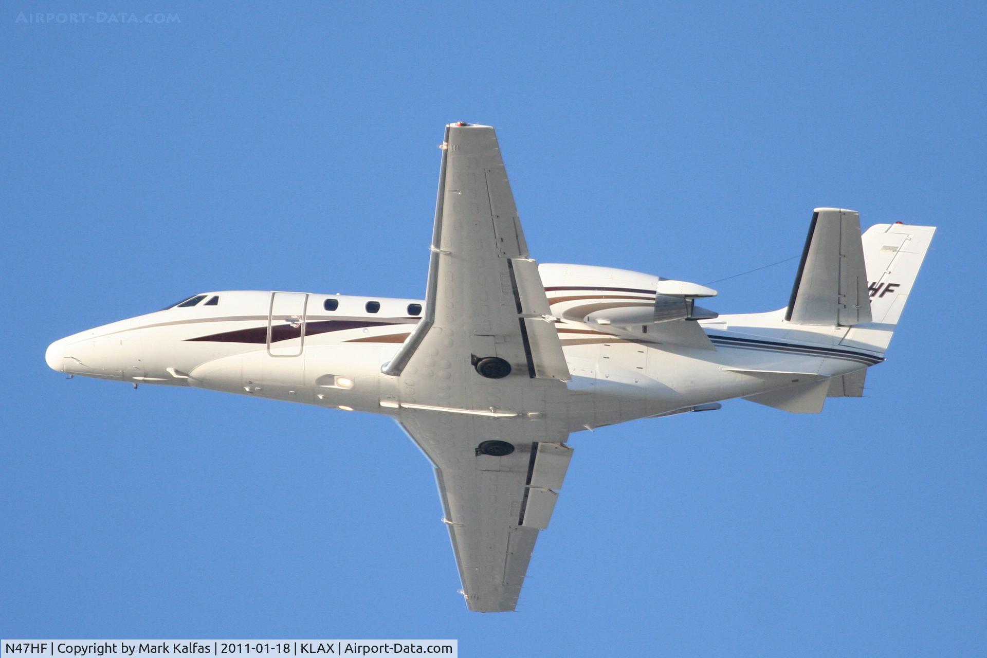 N47HF, 2003 Cessna 560XL C/N 560-5347, HF Express Cessna 560XL, 25L departure KLAX.