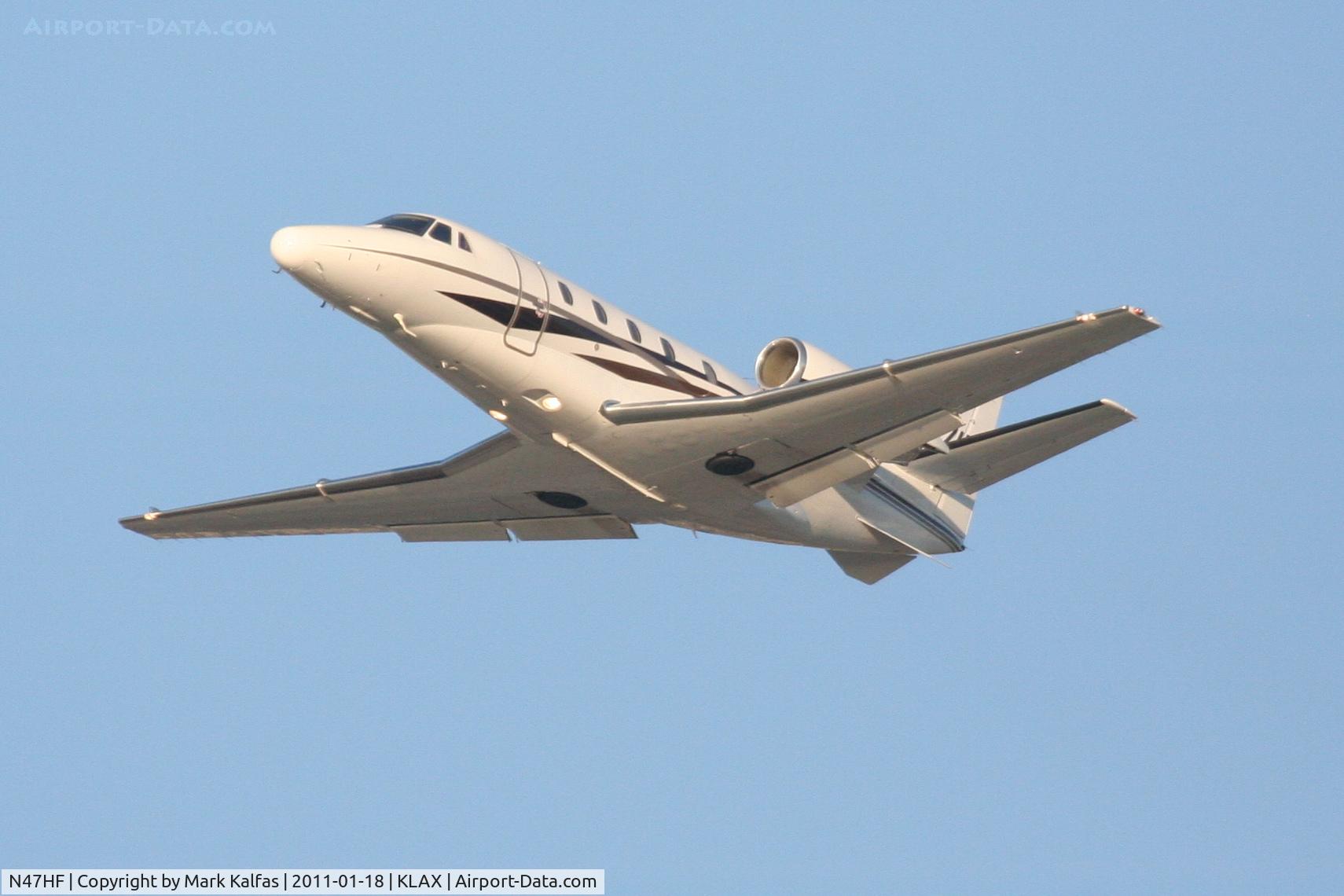 N47HF, 2003 Cessna 560XL C/N 560-5347, HF Express Cessna 560XL, 25L departure KLAX.