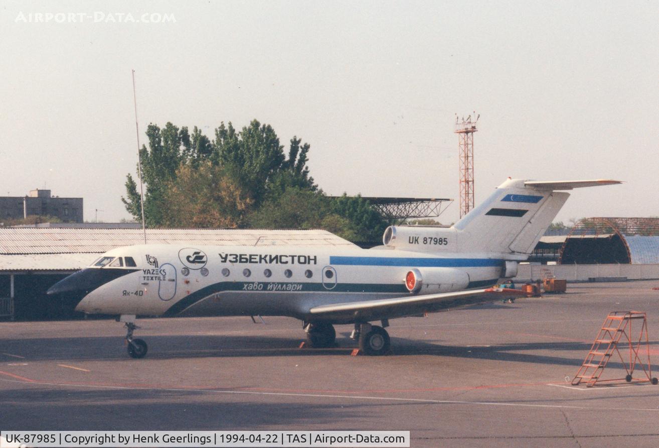 UK-87985, Yakovlev Yak-40 C/N 9540844, Uzbekistan Airlines