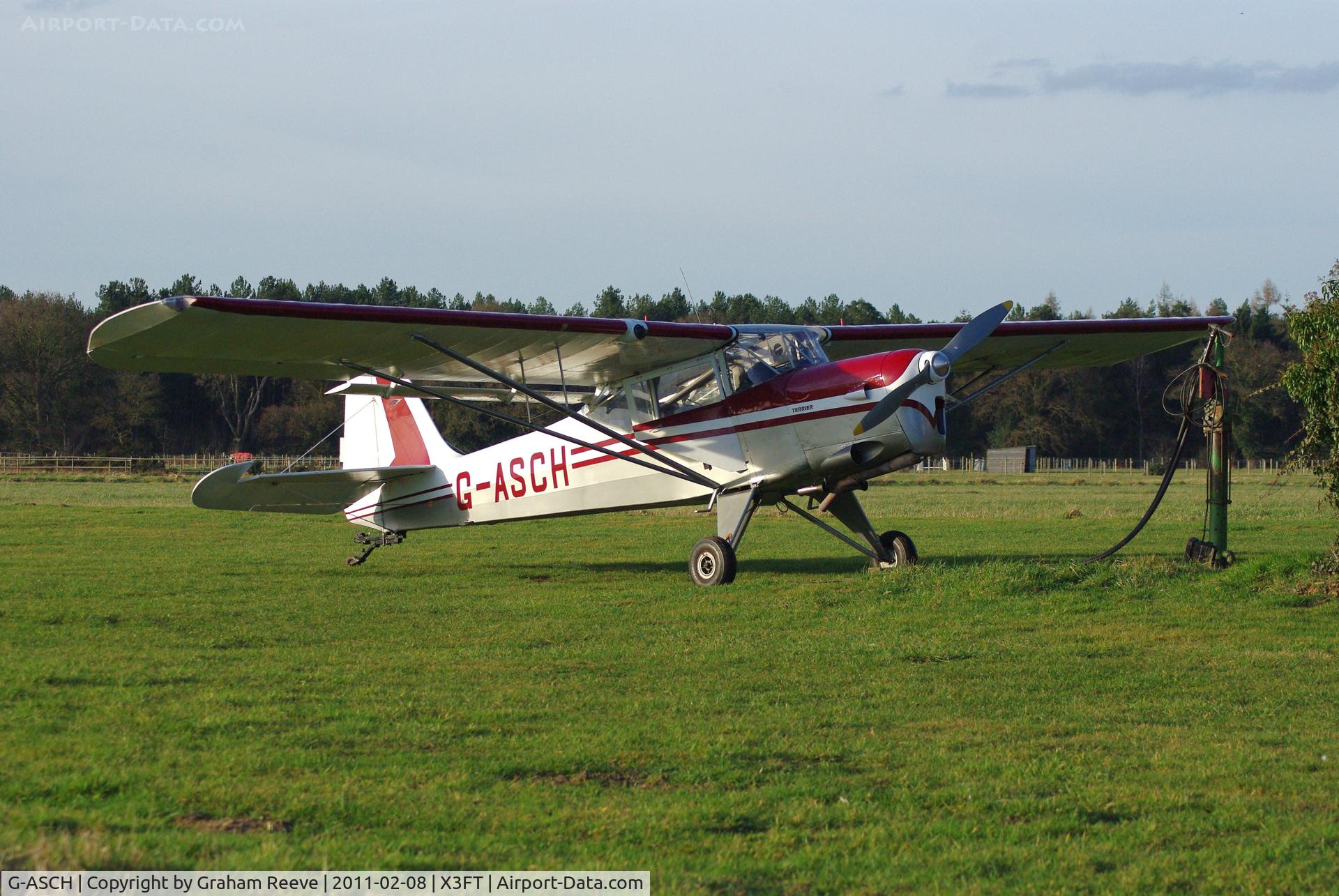 G-ASCH, 1962 Beagle A-61 Terrier 2 C/N B.619, Parked in the sun at Felthorpe.