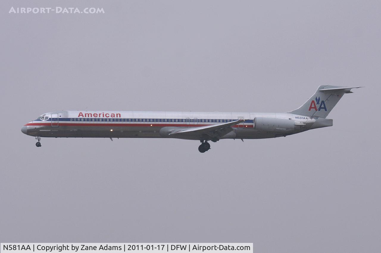 N581AA, 1991 McDonnell Douglas MD-82 (DC-9-82) C/N 53158, American Airlines at DFW Airport