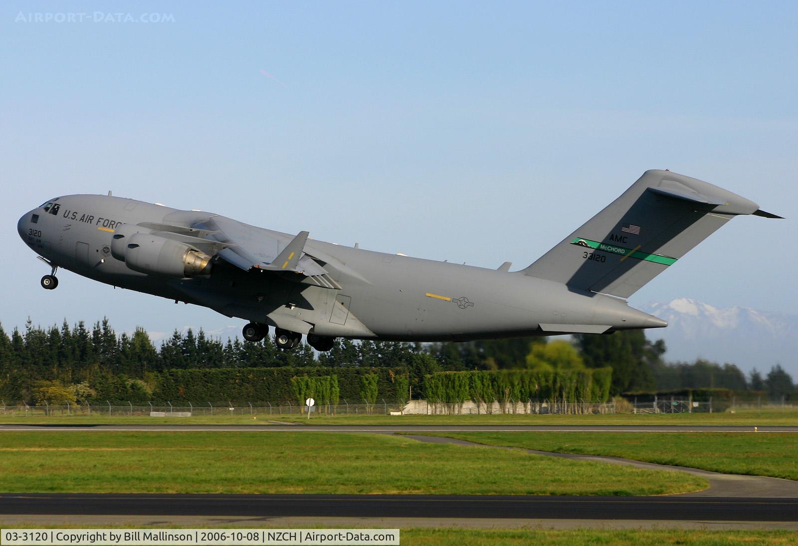 03-3120, 2003 Boeing C-17A Globemaster III C/N P-120, on the way to Antarctica
