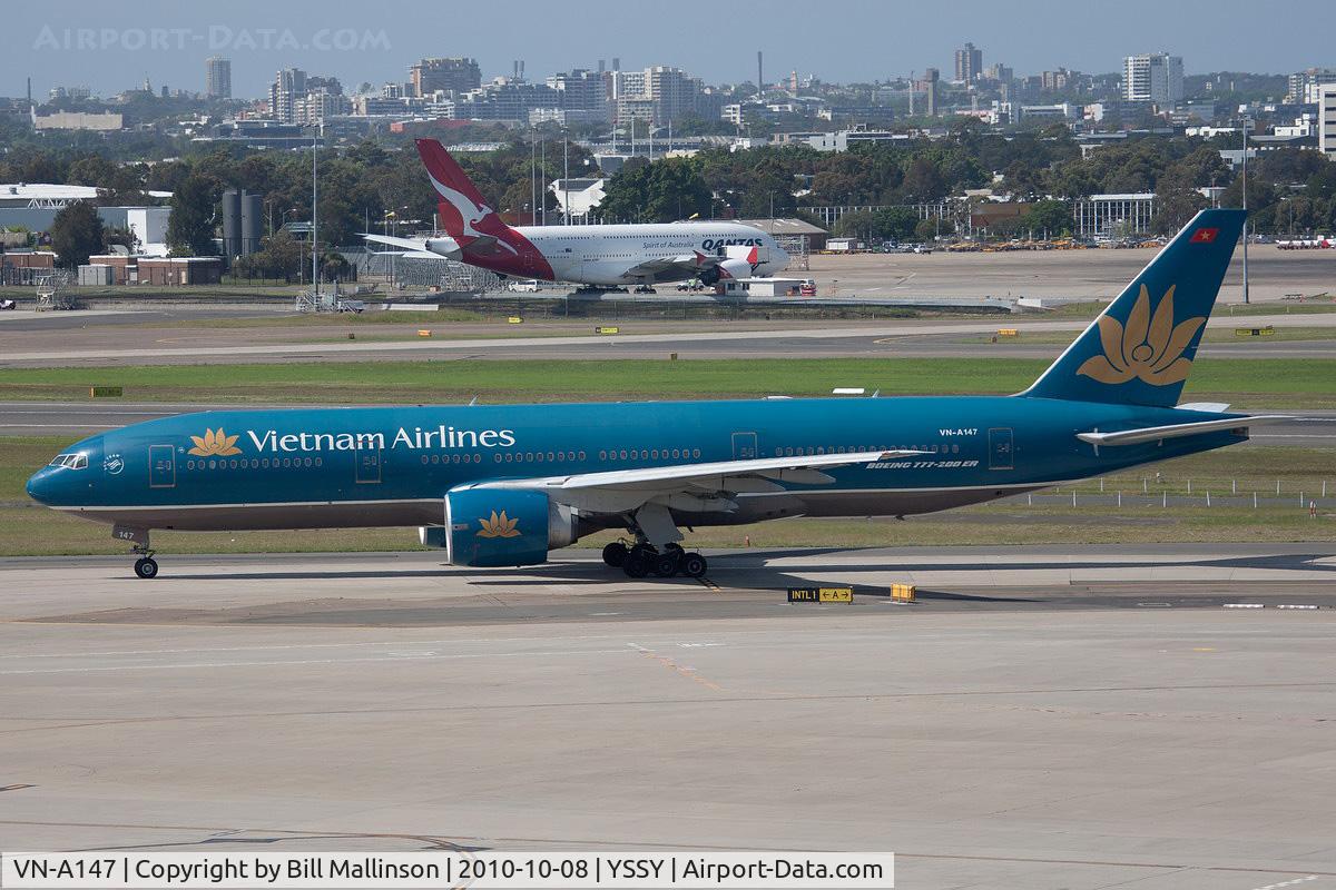 VN-A147, 1998 Boeing 777-2Q8/ER C/N 27607, taxi to 16R