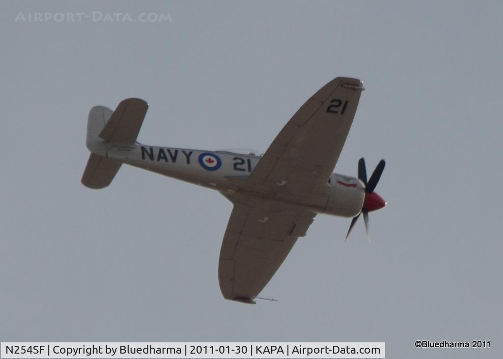 N254SF, 1956 Hawker FB60 Fury Replica C/N 37514, Flyover of APA field
