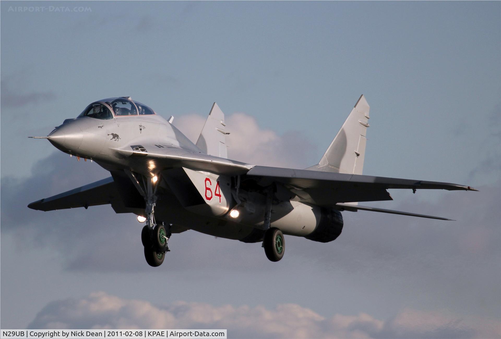 N29UB, 1989 Mikoyan-Gurevich MiG-29UB C/N 50903014896, KPAE