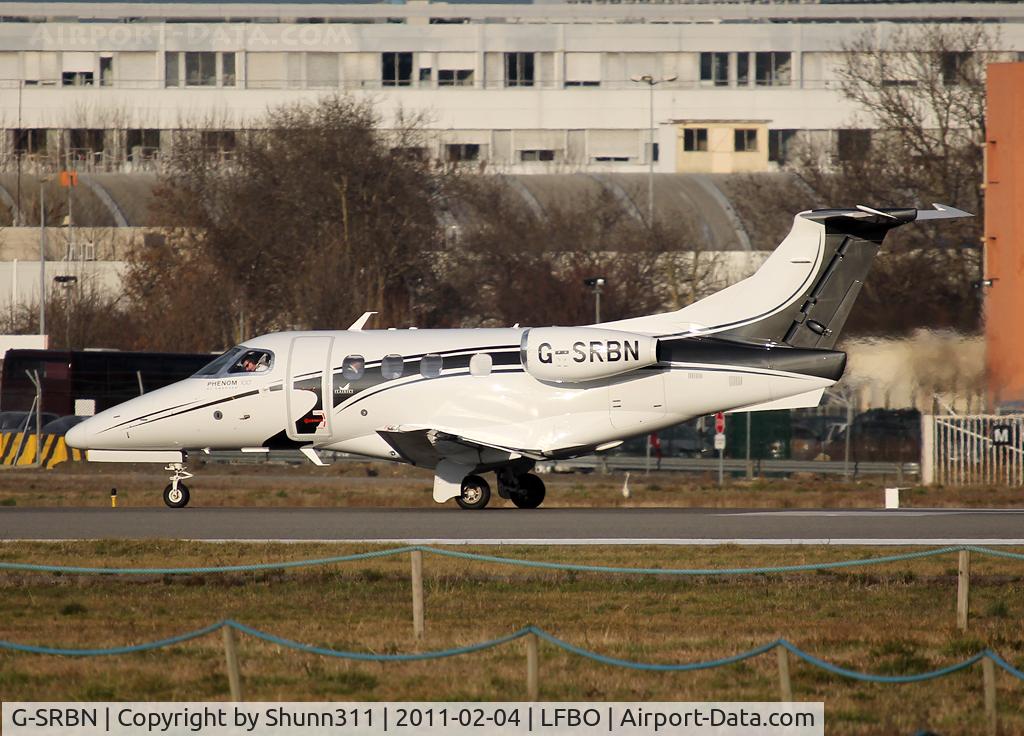 G-SRBN, 2009 Embraer EMB-500 Phenom 100 C/N 50000056, Ready for take off rwy 32R