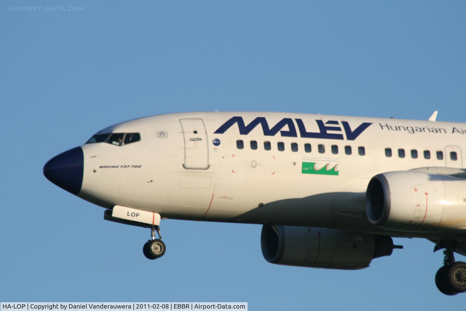 HA-LOP, 2004 Boeing 737-7Q8 C/N 29354, Flight MA600  -  with new sticker during European Presidency
