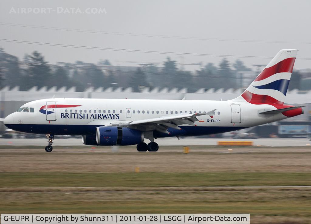 G-EUPR, 2000 Airbus A319-131 C/N 1329, Arriving ryw 05