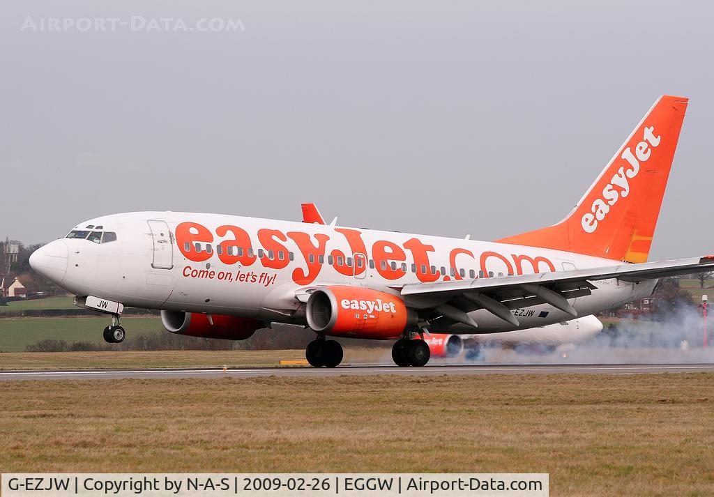 G-EZJW, 2003 Boeing 737-73V C/N 32418, Burning rubber