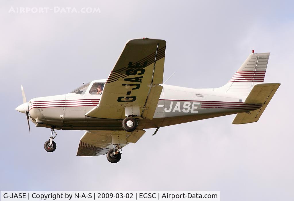 G-JASE, 1982 Piper PA-28-161 Cherokee Warrior II C/N 28-8216056, Returning to base