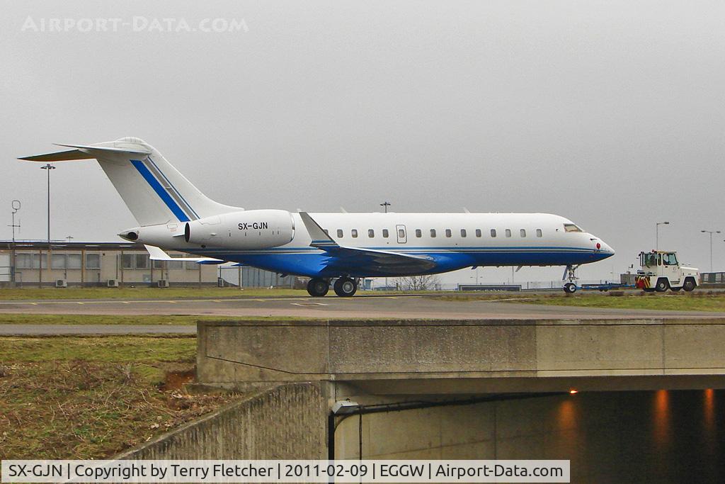SX-GJN, 2007 Bombardier BD-700-1A10 Global Express XRS C/N 9260, Greek registered Bombardier BD-700-1A10 Global Express, c/n: 9260 at Luton