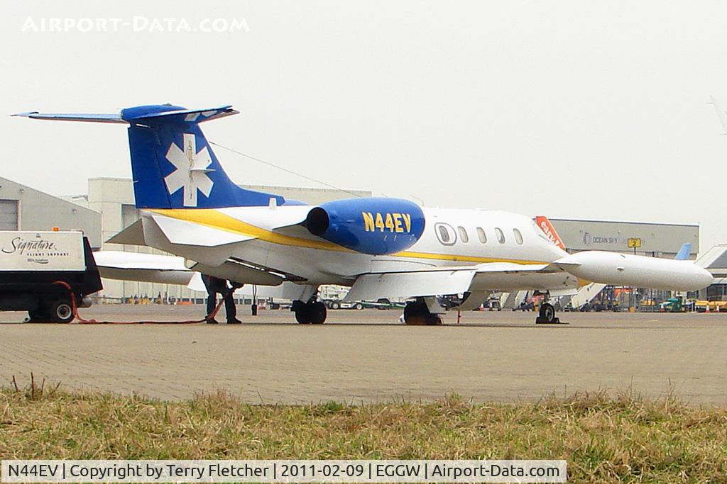 N44EV, 1976 Gates Learjet 36A C/N 022, Nice to see 35 year old Learjet 36A at Luton