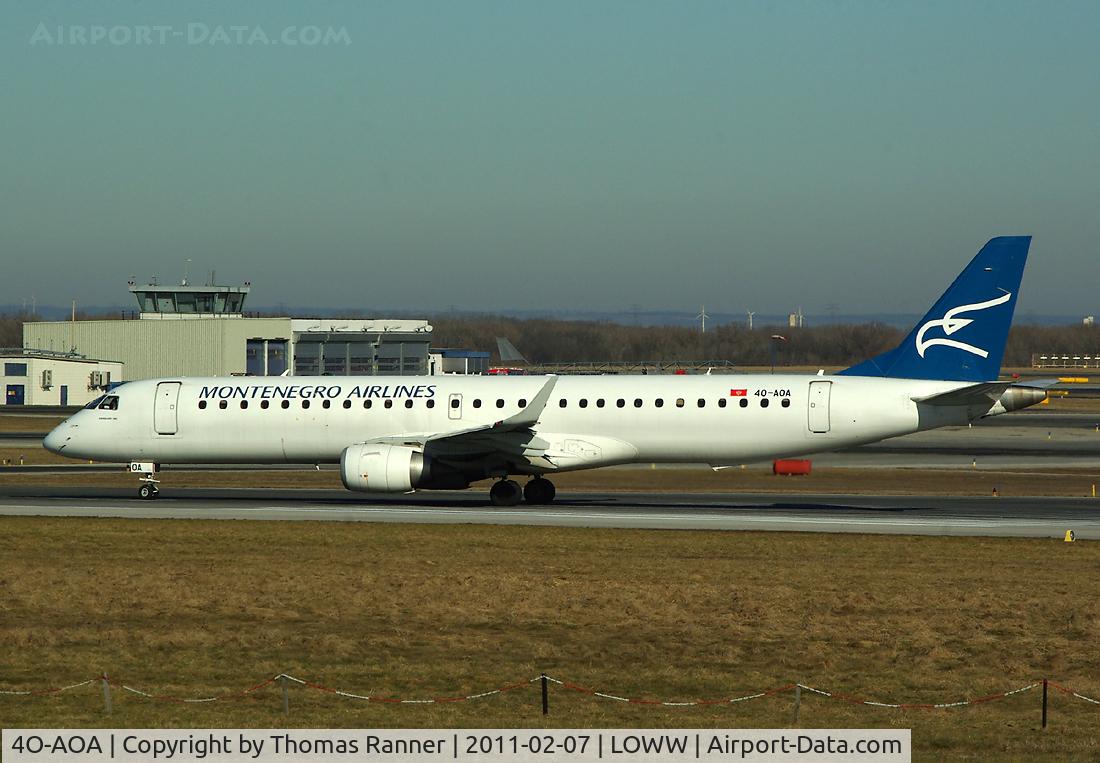 4O-AOA, 2008 Embraer 195LR (ERJ-190-200LR) C/N 19000180, Montenegro Airlines Embraer 195