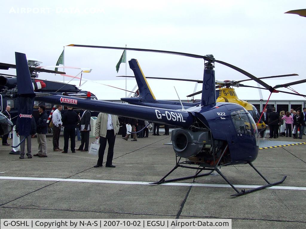 G-OSHL, 1989 Robinson R22 Beta C/N 1000, Static at Helitech