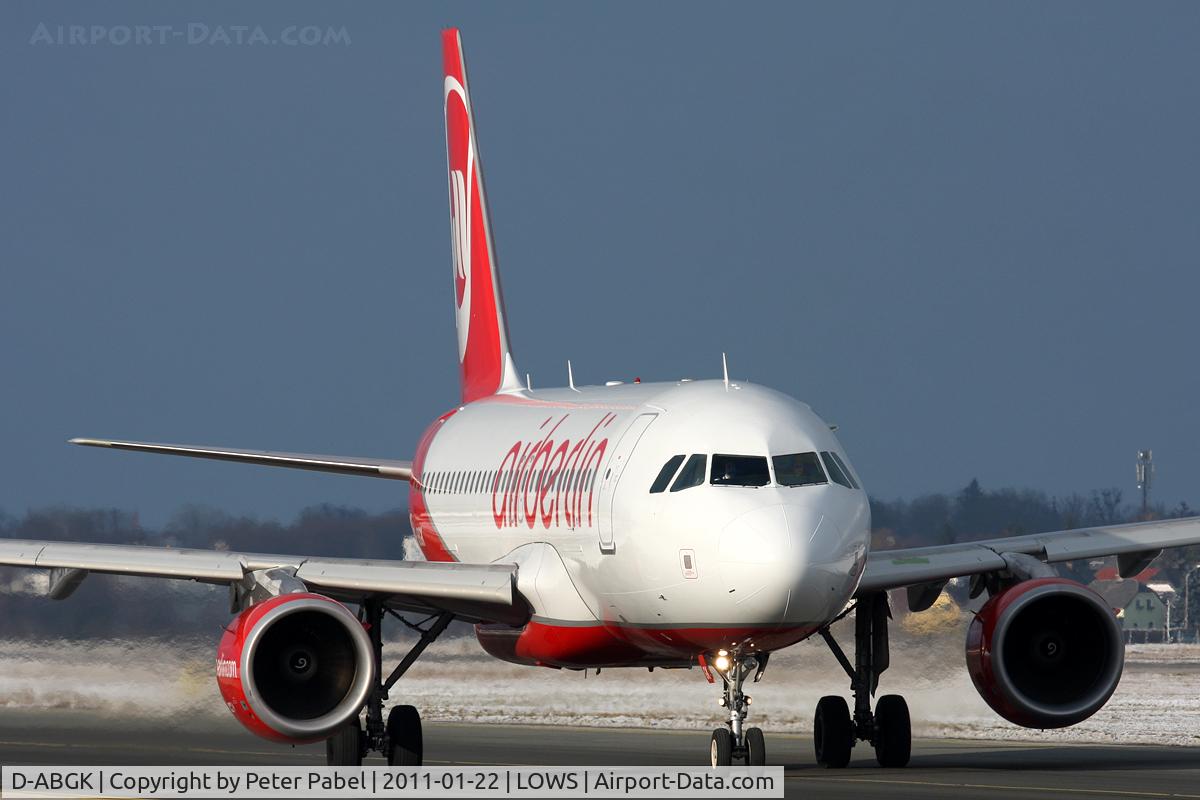 D-ABGK, 2008 Airbus A319-112 C/N 3447, SZG Winter