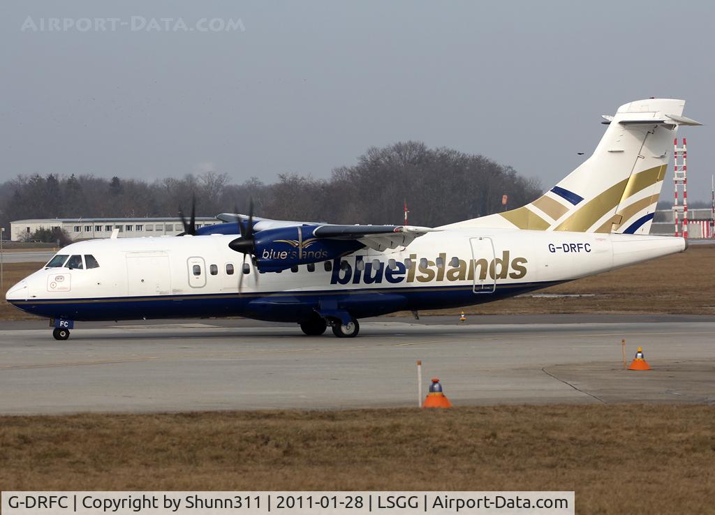 G-DRFC, 1986 ATR 42-300 C/N 007, Lining up rwy 05 for departure...