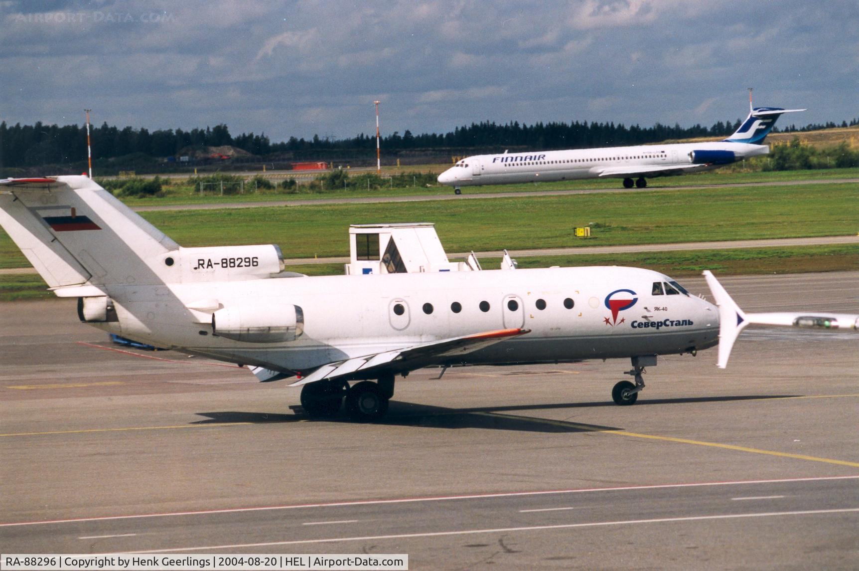 RA-88296, Yakovlev Yak-40 C/N 9421634, Severstal Airlines