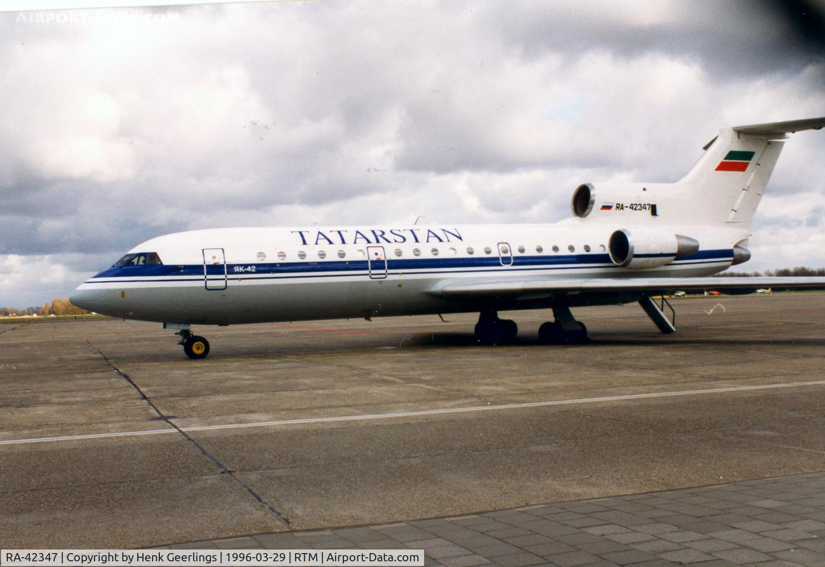RA-42347, 1987 Yakovlev Yak-42 C/N 4520423711322, Tatarstan