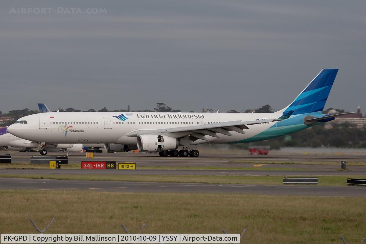PK-GPD, 1997 Airbus A330-341 C/N 144, arriving 16R