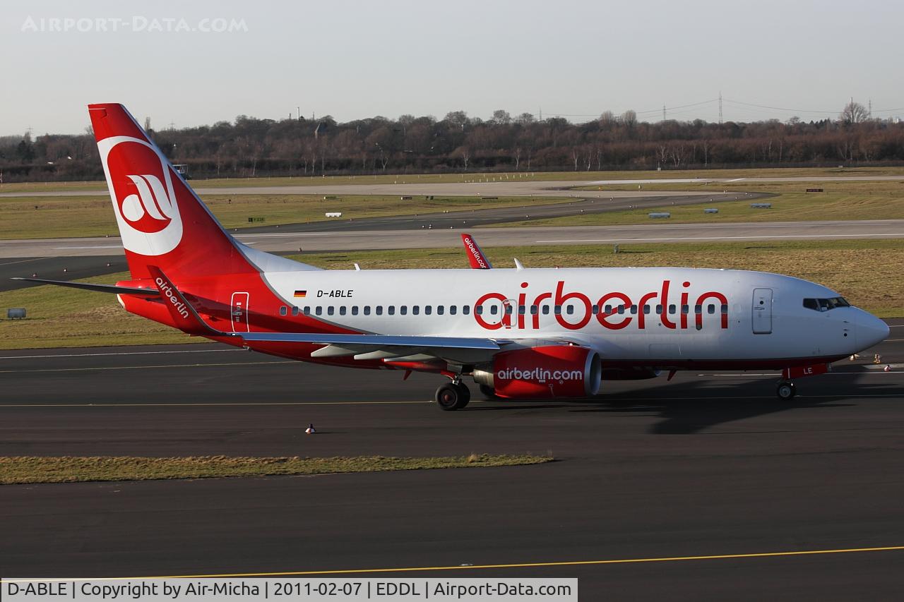 D-ABLE, 2010 Boeing 737-76J C/N 36873, Air Berlin, Boeing 737-76J (WL), CN: 36873/3496 