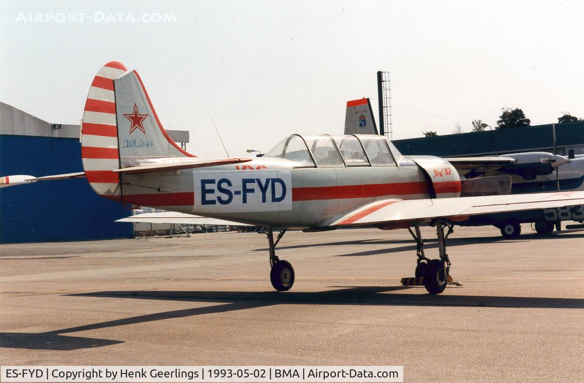 ES-FYD, 1986 Bacau Yak-52 C/N 867015, Bromma - Stockholm