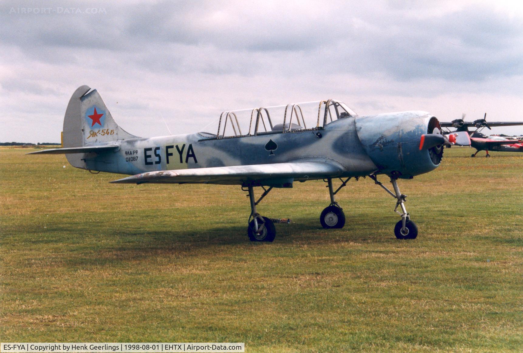 ES-FYA, 1982 Yakovlev Yak-52B C/N 822002, Texel Air Show 1998