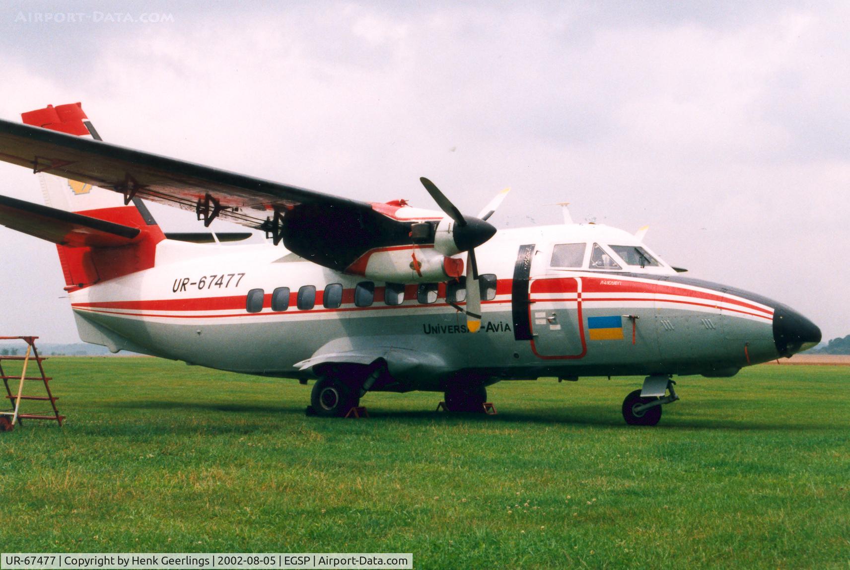 UR-67477, 1984 Let L-410UVP Turbolet C/N 841302, Universal Avia , Para dropping Sibson Aerodrome