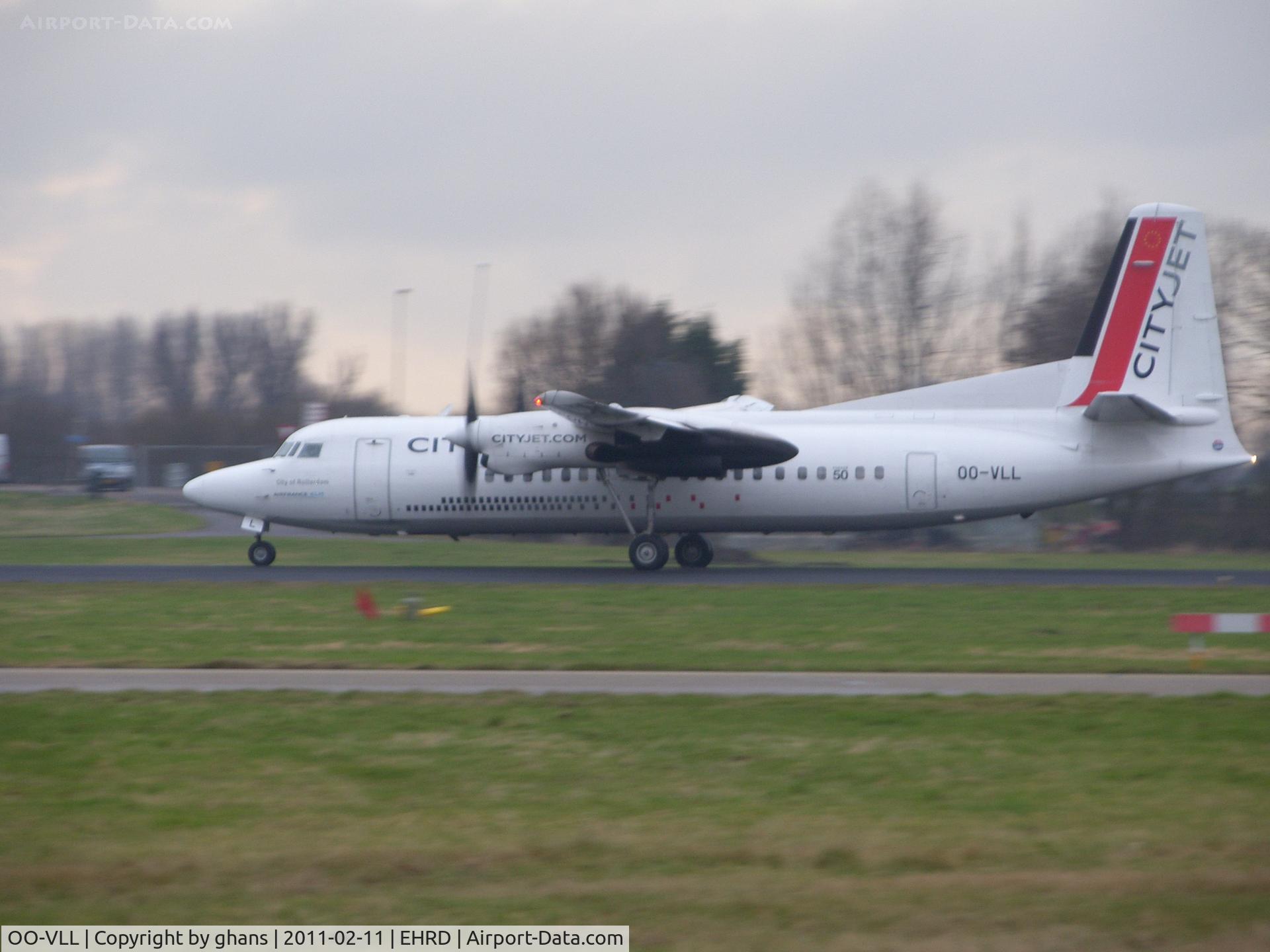 OO-VLL, 1989 Fokker 50 C/N 20144, Cityjet titles in tail