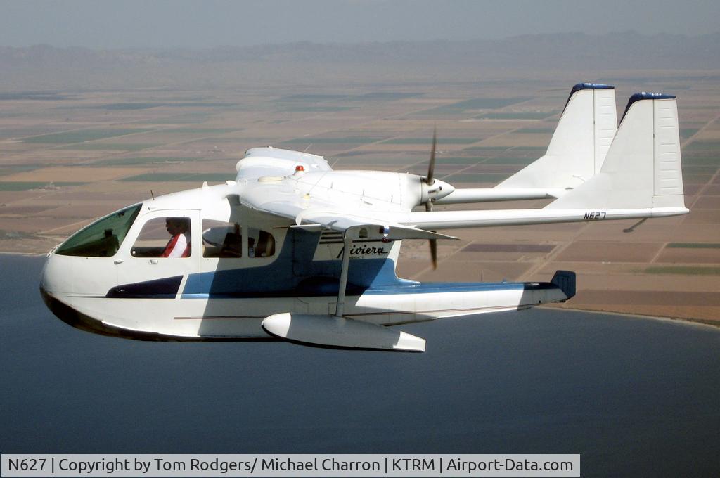 N627, 1962 Nardi FN.333 Riviera C/N 002, Over Salton Sea, California