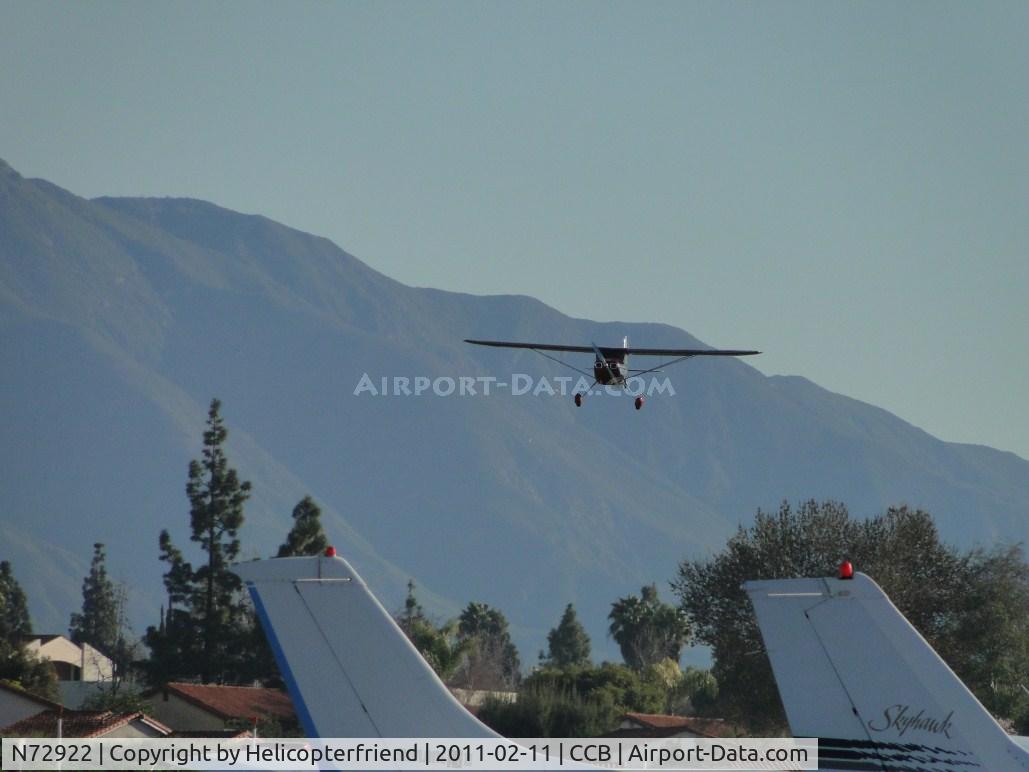N72922, 1946 Cessna 140 C/N 10120, On final from from flight of 4