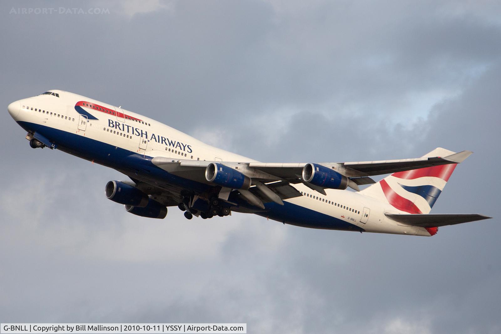 G-BNLL, 1990 Boeing 747-436 C/N 24054, away from 34L