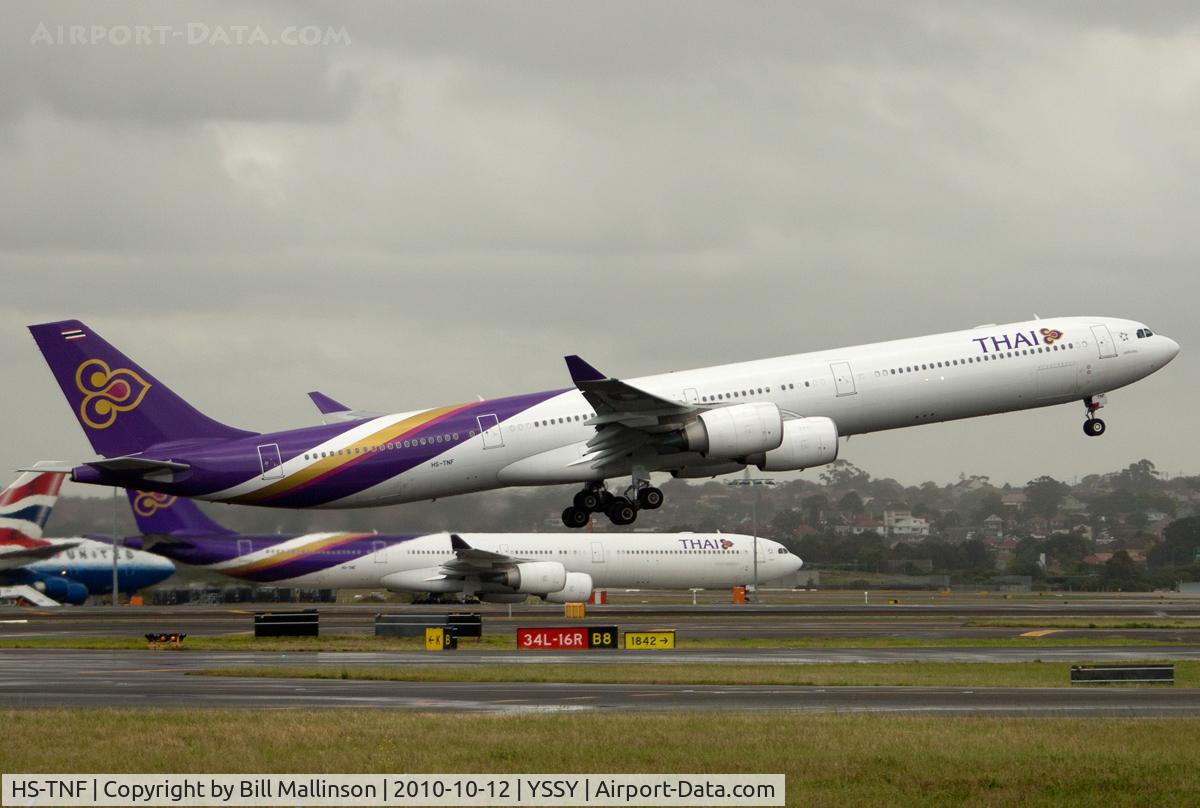 HS-TNF, 2008 Airbus A340-642 C/N 953, away fro 16L