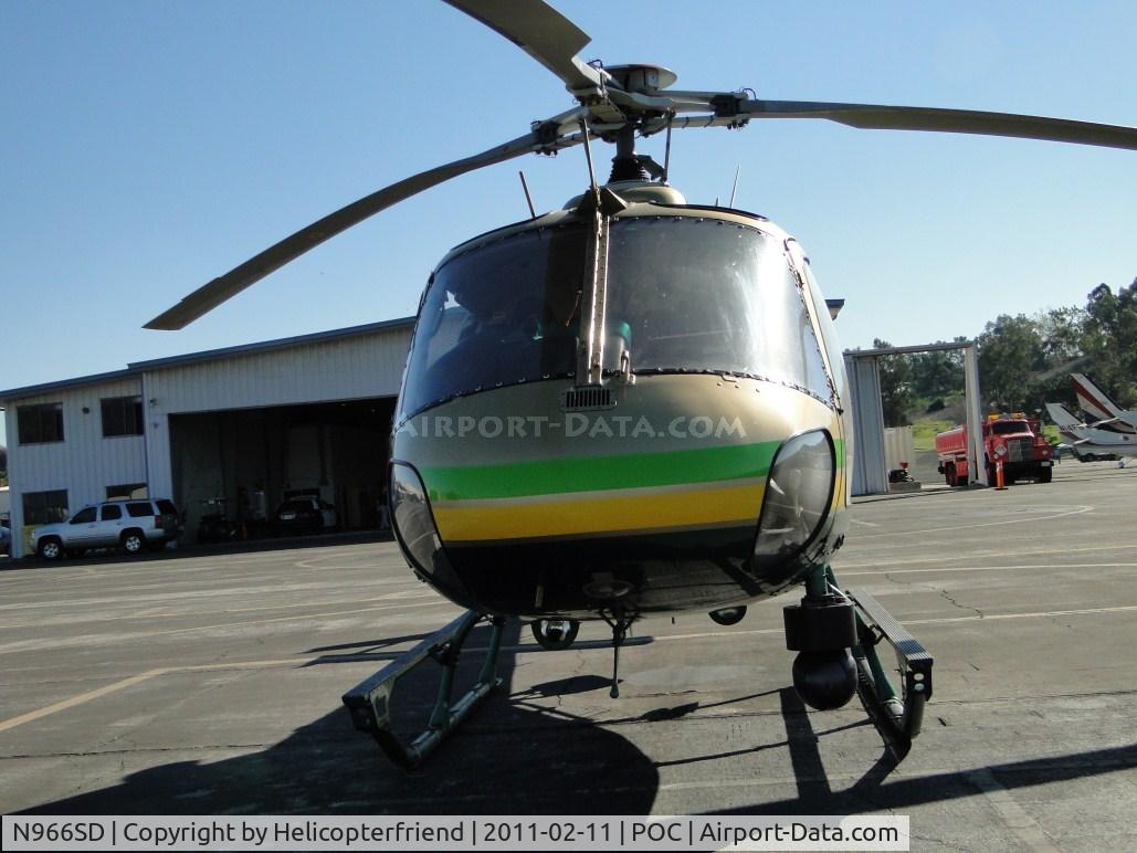 N966SD, 2003 Eurocopter AS-350B-2 Ecureuil Ecureuil C/N 3637, Front view after being pushed out from hanger