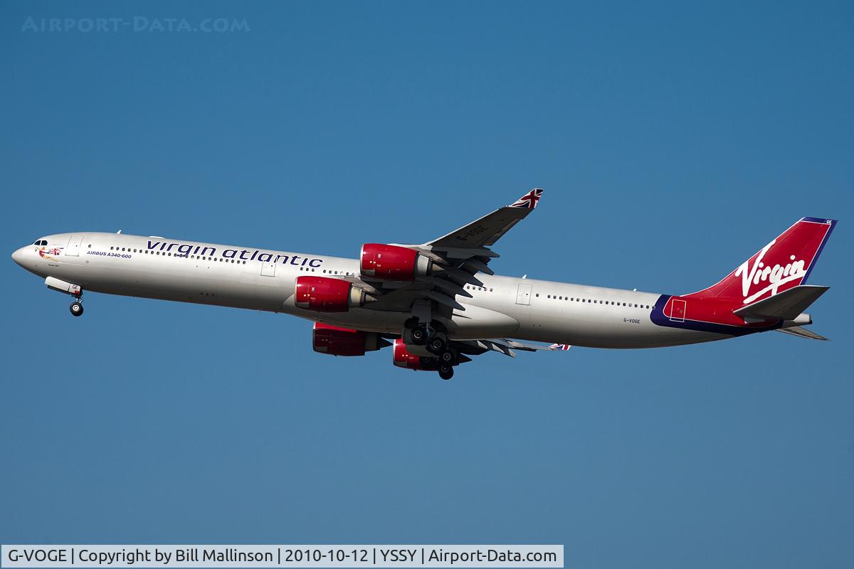 G-VOGE, 2002 Airbus A340-642 C/N 416, up and away