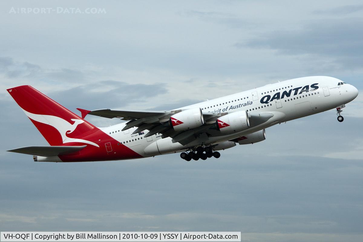 VH-OQF, 2009 Airbus A380-842 C/N 029, before Qantas had A380 problems