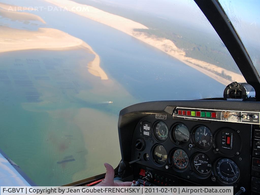 F-GBVT, Robin DR-400-140B Major C/N 1416, vue du banc d'Arguin