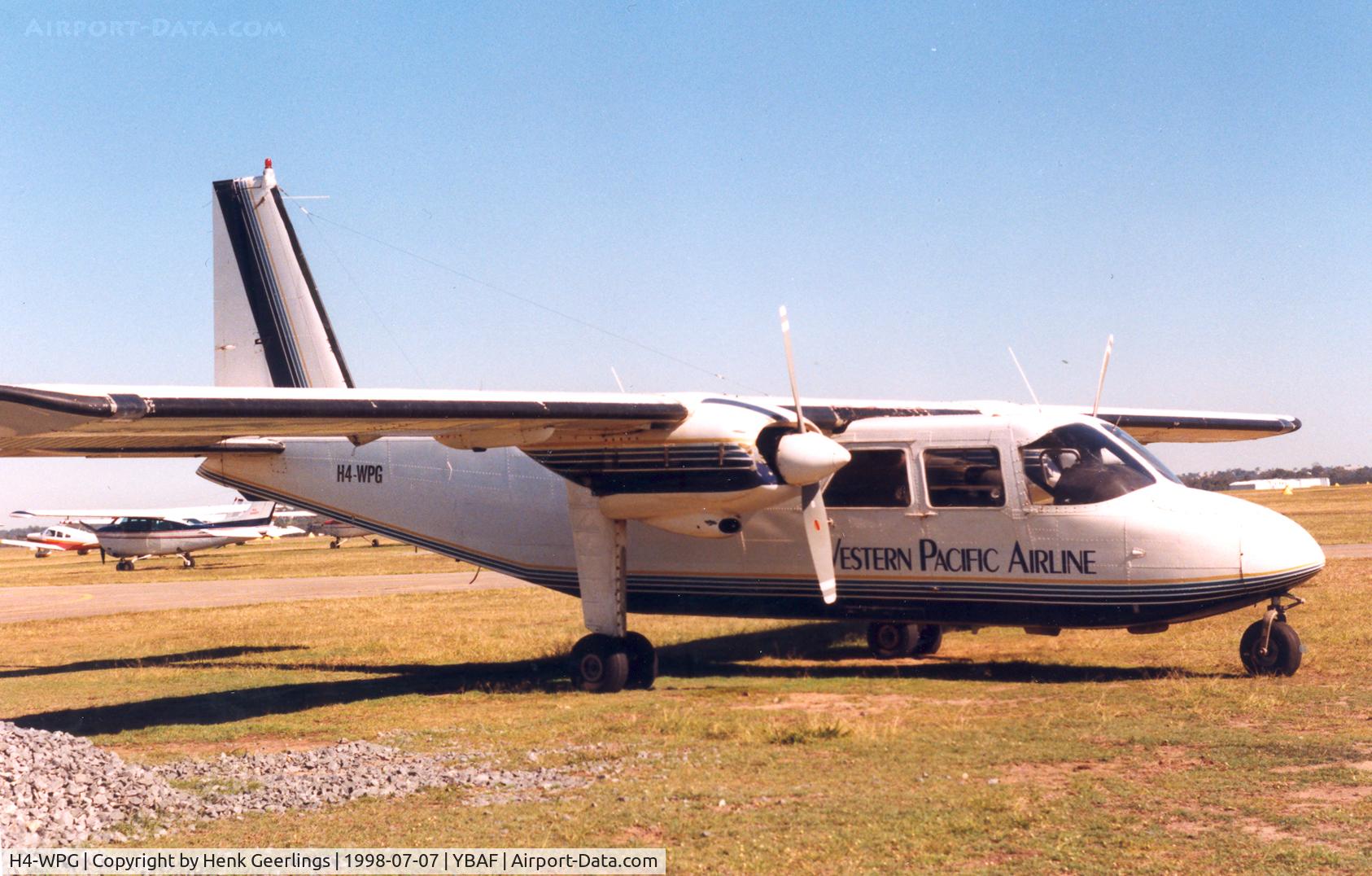 H4-WPG, Britten-Norman BN-2B-21 Islander C/N 2177, Western Pacific Airline - WPA